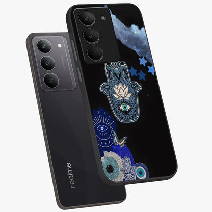 Mystic Hand Aura Glass Case displayed in angled mockup highlighting magical aura design with spiritual aesthetic style.