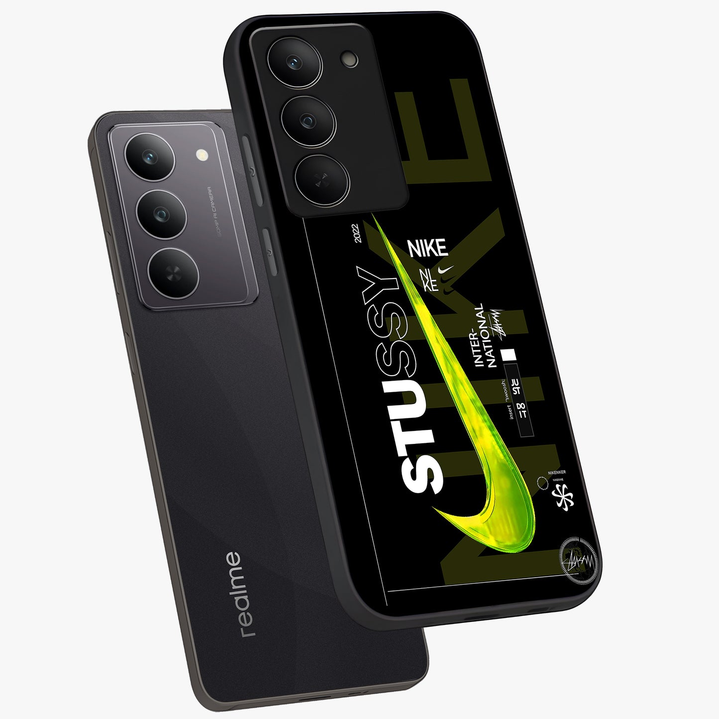 Neon Street Edition Glass Case displayed in angled mockup highlighting vibrant urban design with bold street aesthetic.