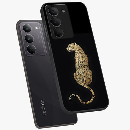 Regal Leopard Glass Case displayed in angled mockup highlighting powerful animal illustration with stylish wild aesthetic.