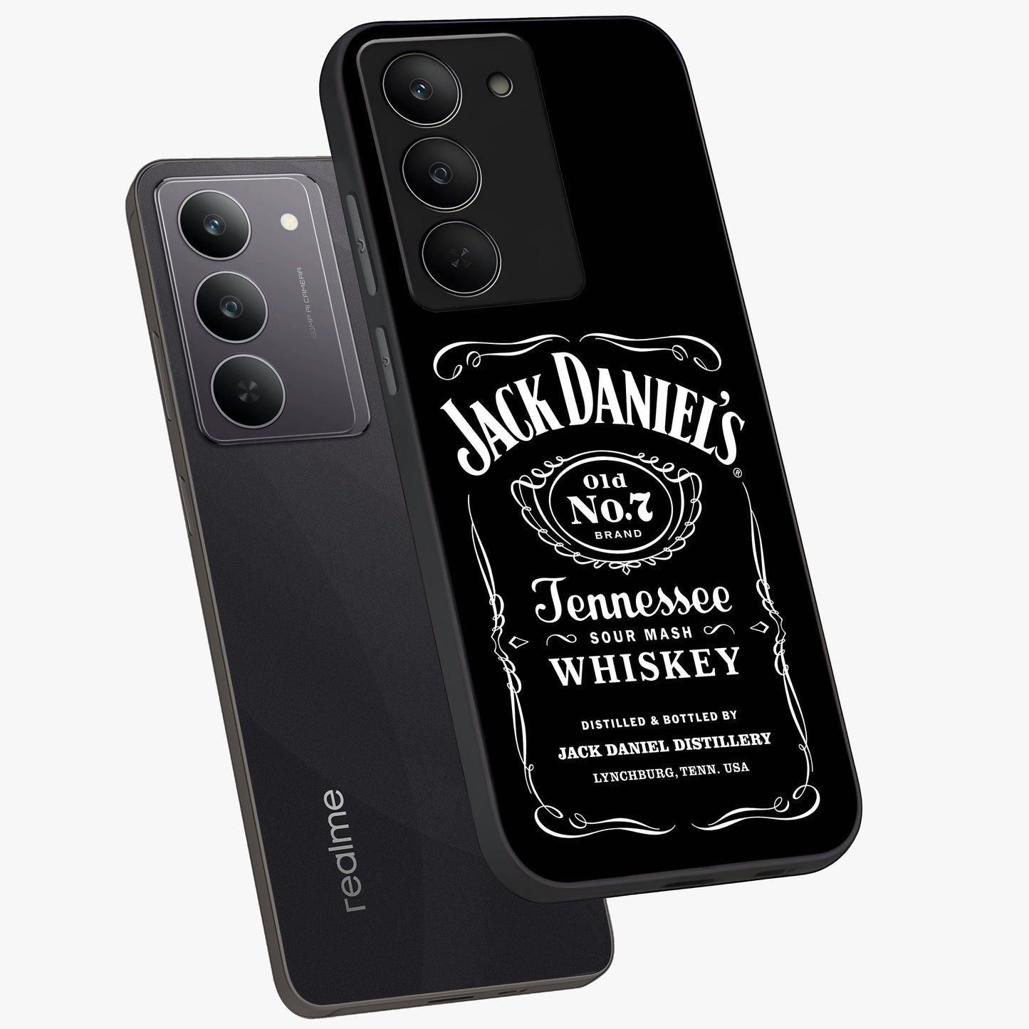 Vintage Whiskey Heritage Glass Case displayed in angled mockup highlighting retro beverage themed design with heritage aesthetic.
