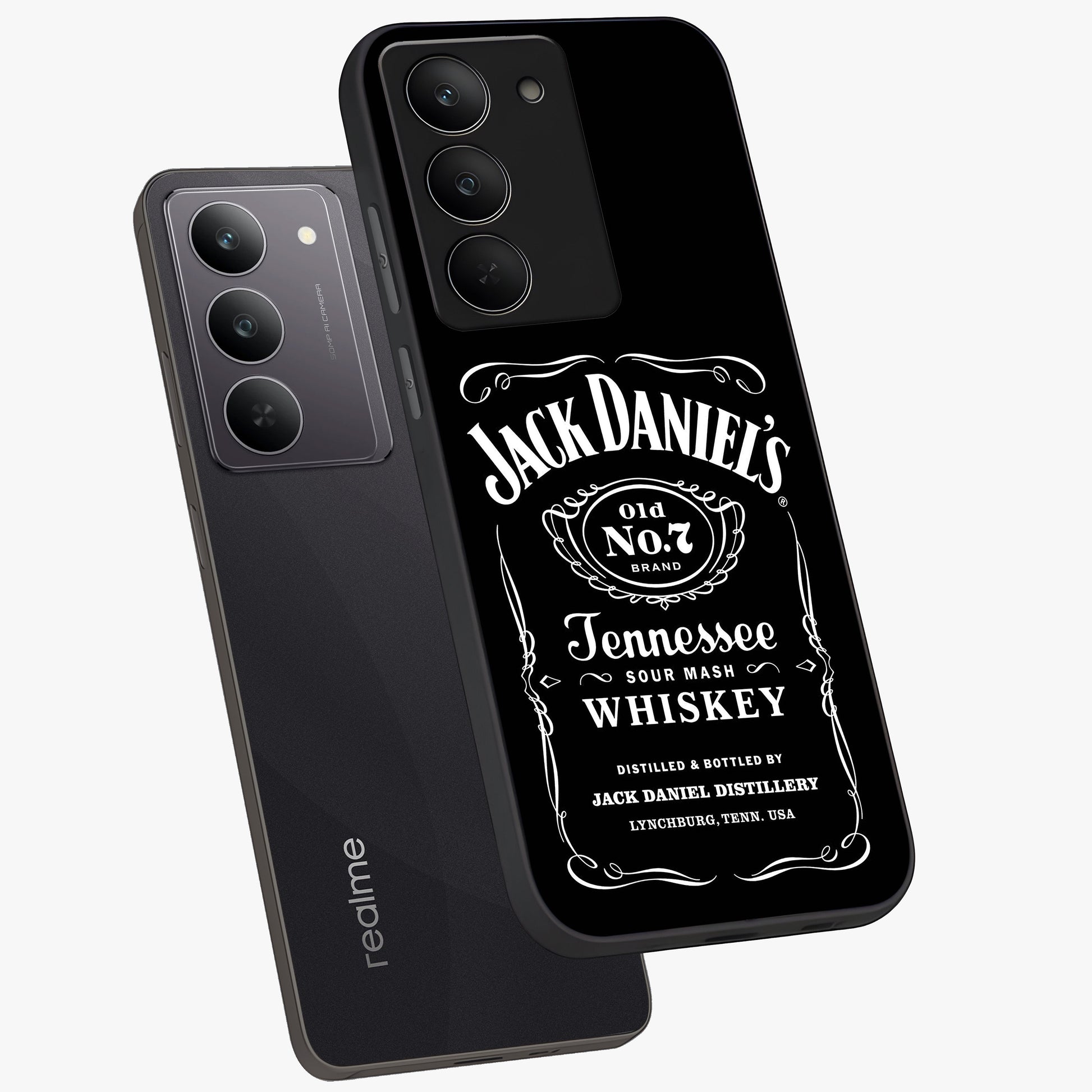 Vintage Whiskey Heritage Glass Case displayed in angled mockup highlighting retro beverage themed design with heritage aesthetic.