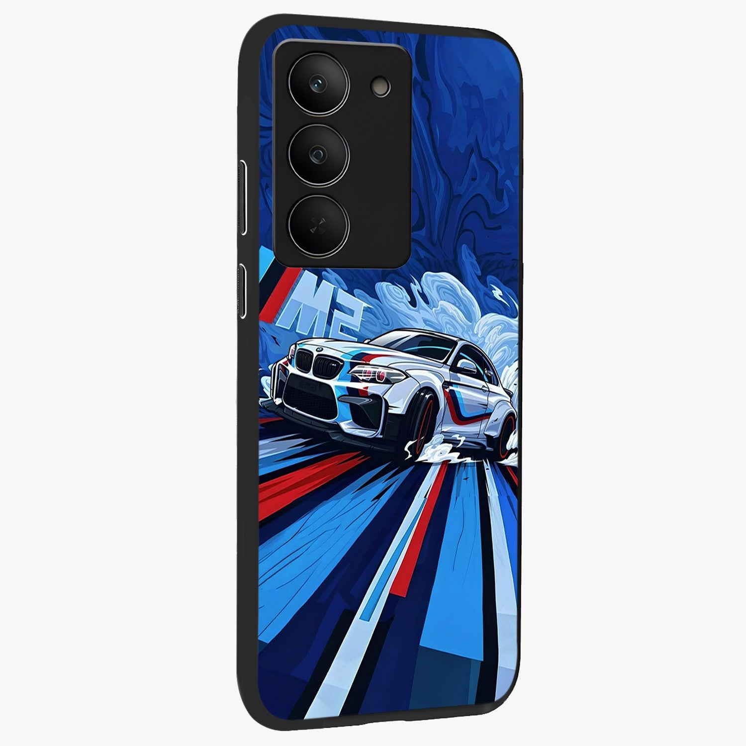 Drift Power Rush Glass Case upright view showcasing high speed racing artwork with bold automotive theme.