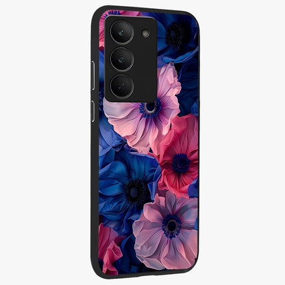 Flower Paper Art Pattern Glass Case upright view showcasing decorative paper floral artwork with creative craft style.