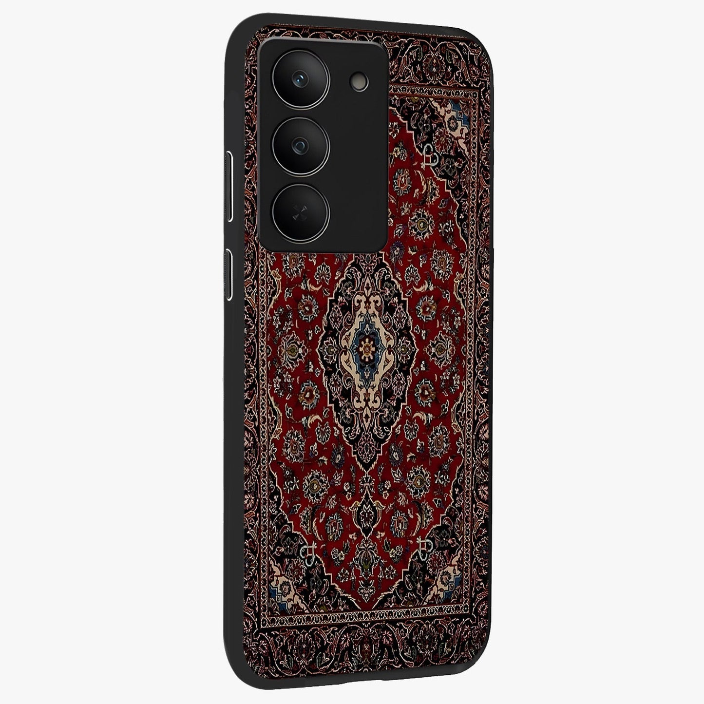 Heritage Carpet Royale Glass Case upright view showcasing detailed ornamental artwork with luxurious traditional theme.