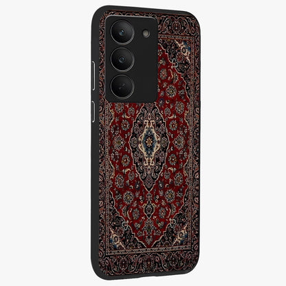 Heritage Carpet Royale Glass Case upright view showcasing detailed ornamental artwork with luxurious traditional theme.