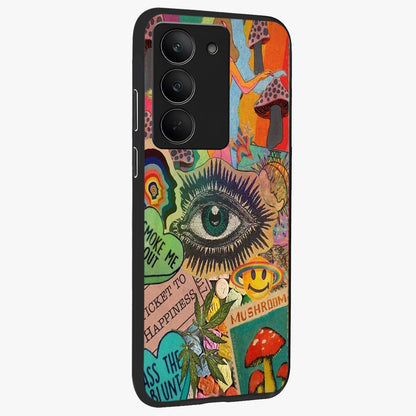 Mystic Eye Wonderland Glass Case upright view showcasing symbolic eye artwork with mysterious fantasy theme.