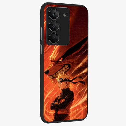 Nine Tails Legacy Glass Case upright view showcasing dramatic nine-tails artwork with intense anime themed design.