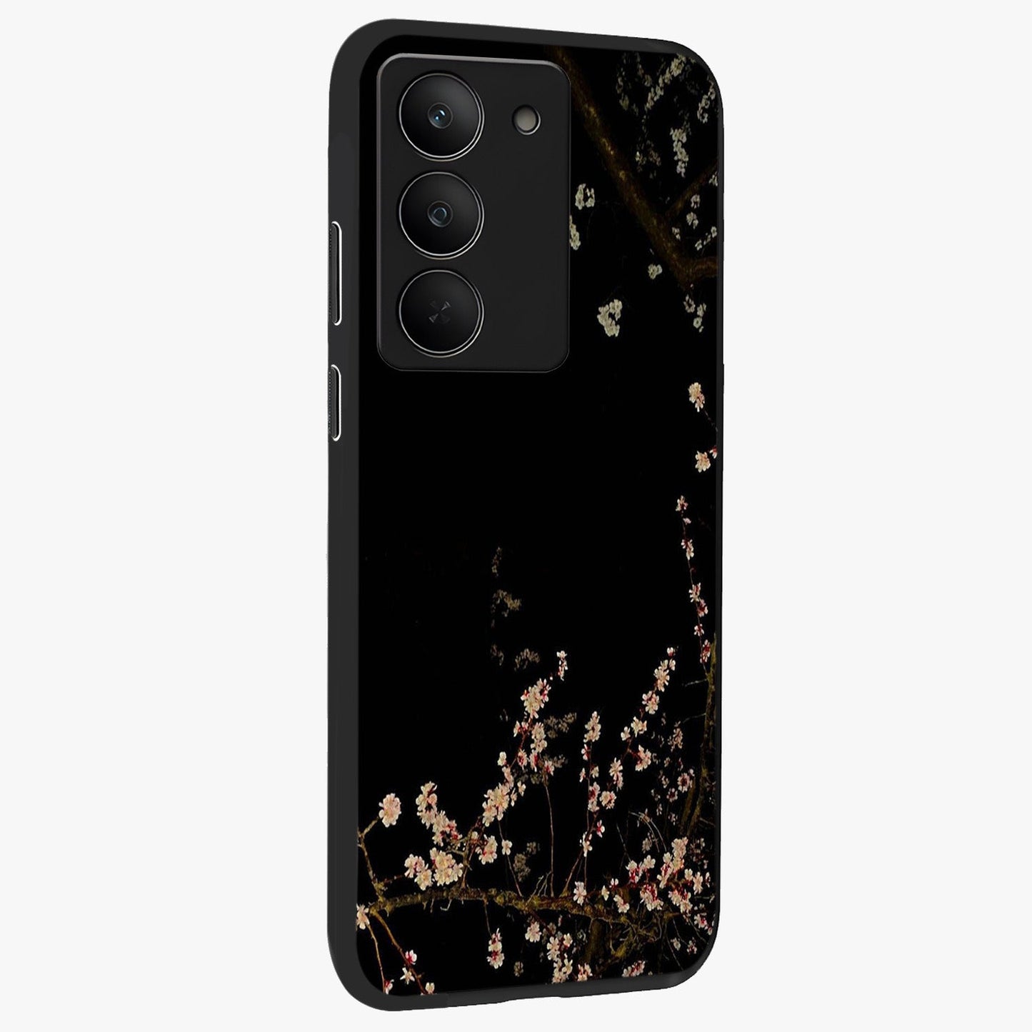 Petal Moon Light With Custom Name Glass Case upright view showcasing elegant floral moon artwork with personalized aesthetic.