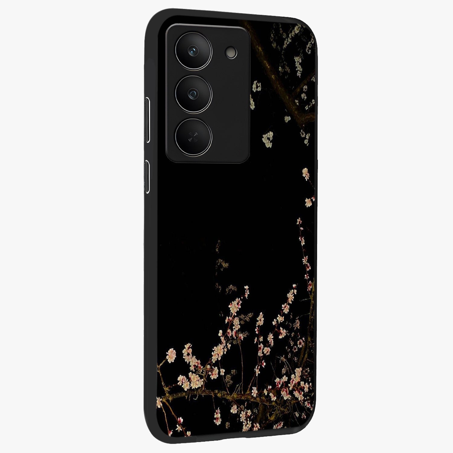 Petal Moon Light With Custom Name Glass Case upright view showcasing elegant floral moon artwork with personalized aesthetic.