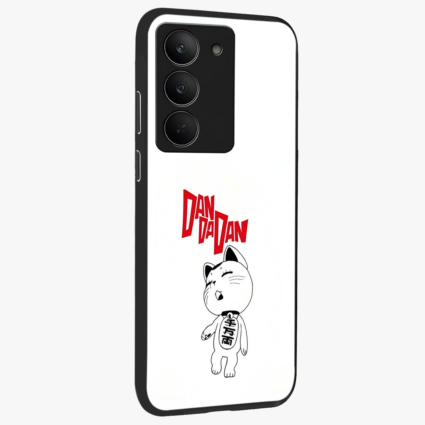Playful Spirit Charm Glass Case upright view showcasing vibrant charm artwork with fun artistic theme.