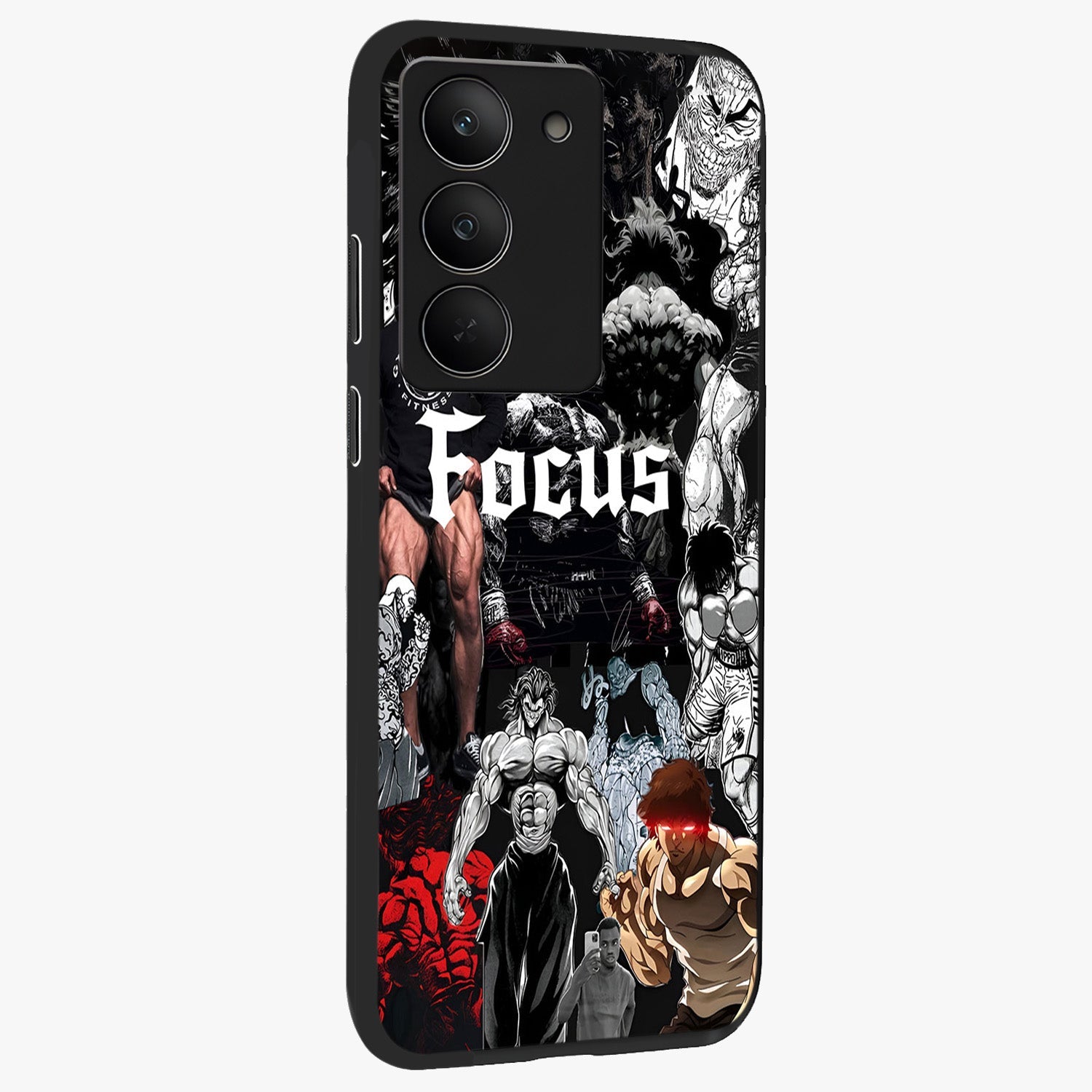 Relentless Power Focus Glass Case upright view showcasing strong inspirational artwork with powerful focus theme.