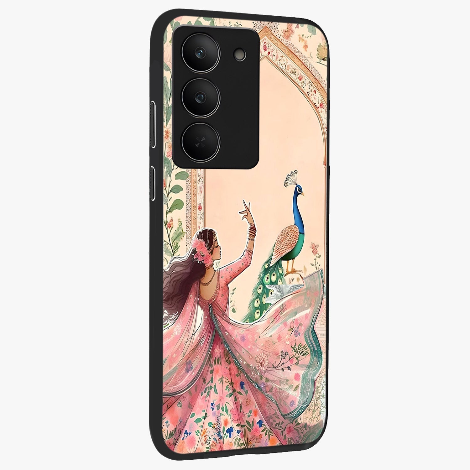 Royal Grace Muse Glass Case upright view showcasing stylish artistic artwork with sophisticated royal theme.