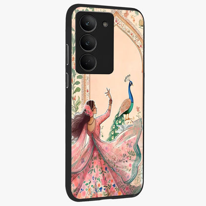 Royal Grace Muse Glass Case upright view showcasing stylish artistic artwork with sophisticated royal theme.