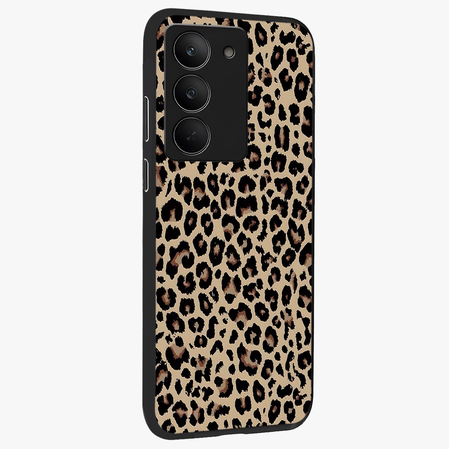 Savage Chic Pattern Glass Case upright view showcasing trendy decorative artwork with edgy fashion theme.