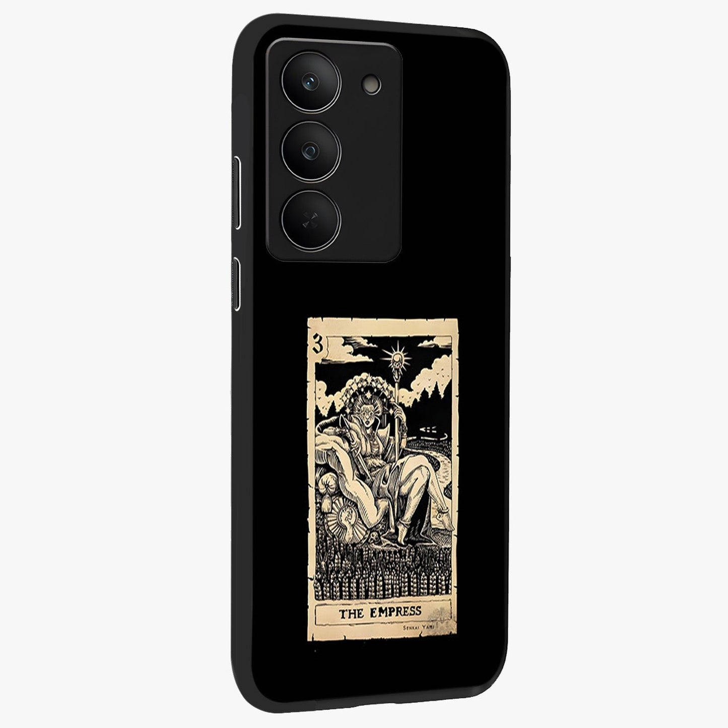 The Empress Glass Case upright view showcasing powerful empress themed artwork with luxurious artistic theme.