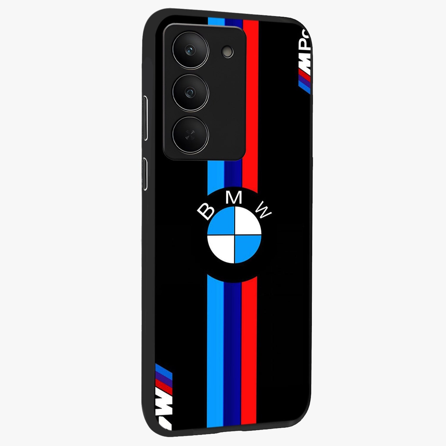 Turbo BMW Beast Glass Case upright view showcasing powerful car artwork with modern motorsport theme.