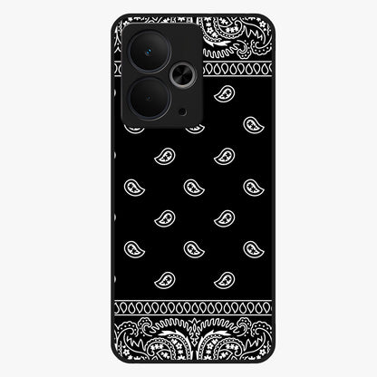 Retro Rebel Threads Glass Case showing flat back view with vintage street style artwork and glossy glass finish.