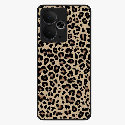 Savage Chic Pattern Glass Case showing flat back view with stylish patterned artwork and glossy glass finish.