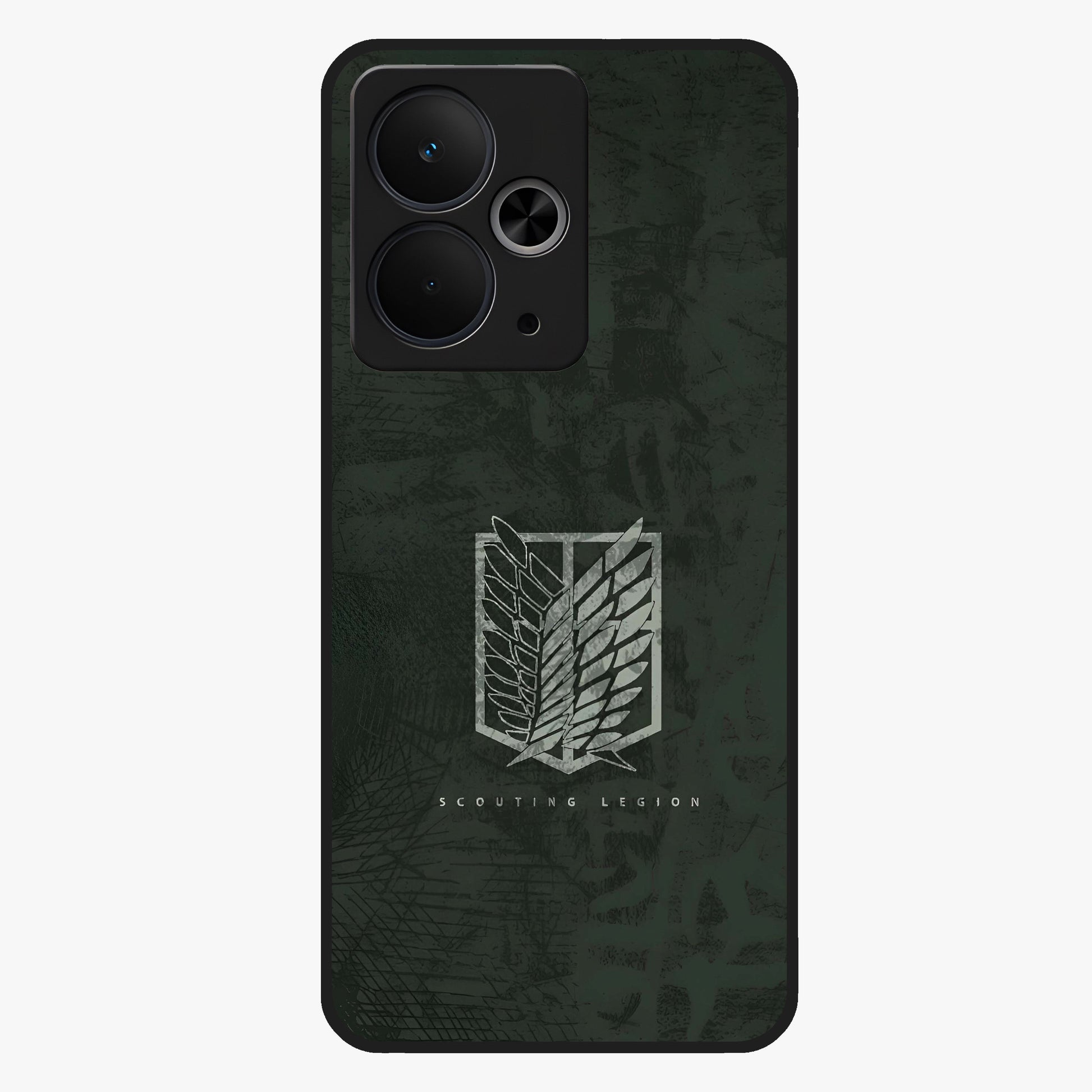 Wings Of Freedom Glass Case showing flat back view with symbolic wings artwork and glossy glass finish.