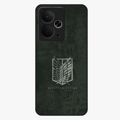 Wings Of Freedom Glass Case showing flat back view with symbolic wings artwork and glossy glass finish.