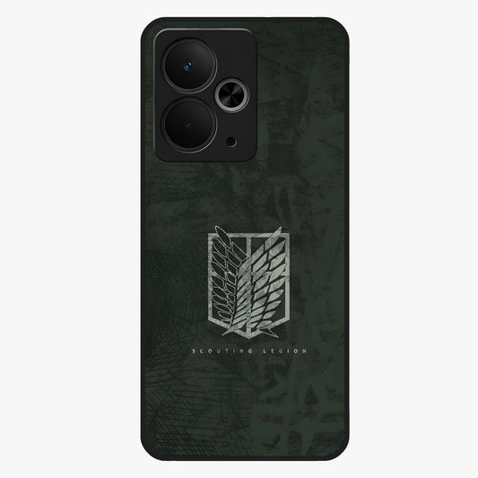 Wings Of Freedom Glass Case showing flat back view with symbolic wings artwork and glossy glass finish.