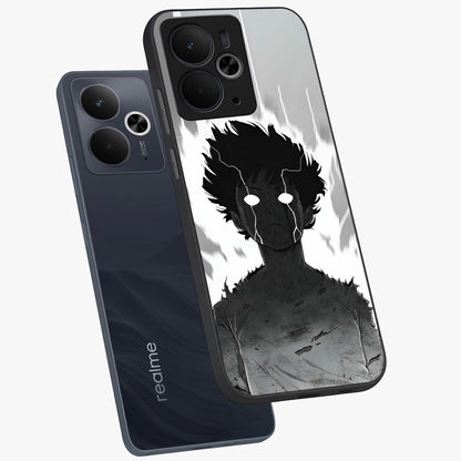 Awakened Inner Rage Glass Case displayed in angled mockup highlighting powerful graphic design and bold artistic theme.