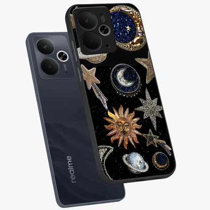 Celestial Gem Constellations Glass Case displayed in angled mockup highlighting gemstone inspired constellation design.