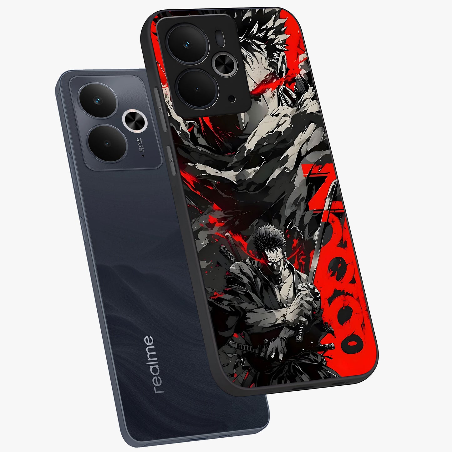 Demon Sword Resolve Glass Case displayed in angled mockup highlighting powerful demon sword illustration with dark fantasy aesthetic.