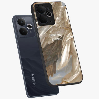 Divine Winged Grace Glass Case displayed in angled mockup highlighting graceful wing design with divine aesthetic style.