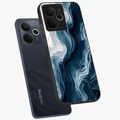 Ethereal Paper Marble Glass Case displayed in angled mockup highlighting elegant marble pattern with modern aesthetic style.