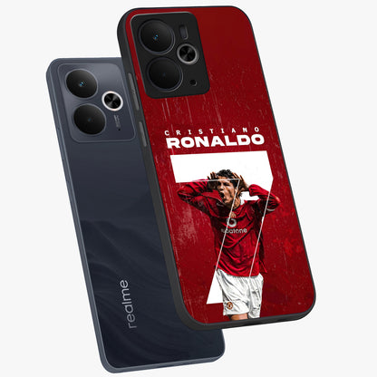 Goal Celebration Legacy Glass Case displayed in angled mockup highlighting energetic sports celebration design with bold athletic theme.