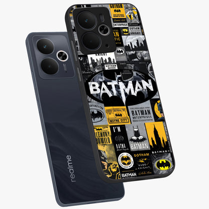 Knight Gotham Rise Glass Case displayed in angled mockup highlighting powerful knight silhouette design with dramatic aesthetic.