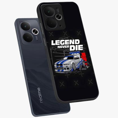 Midnight Racing Legacy Glass Case displayed in angled mockup highlighting dynamic automotive design with bold midnight aesthetic.