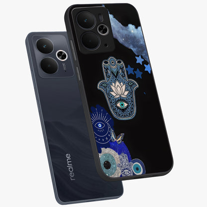 Mystic Hand Aura Glass Case displayed in angled mockup highlighting magical aura design with spiritual aesthetic style.