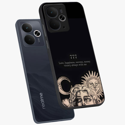 Mystic Victory Aura Glass Case displayed in angled mockup highlighting energetic aura design with bold mystical aesthetic.