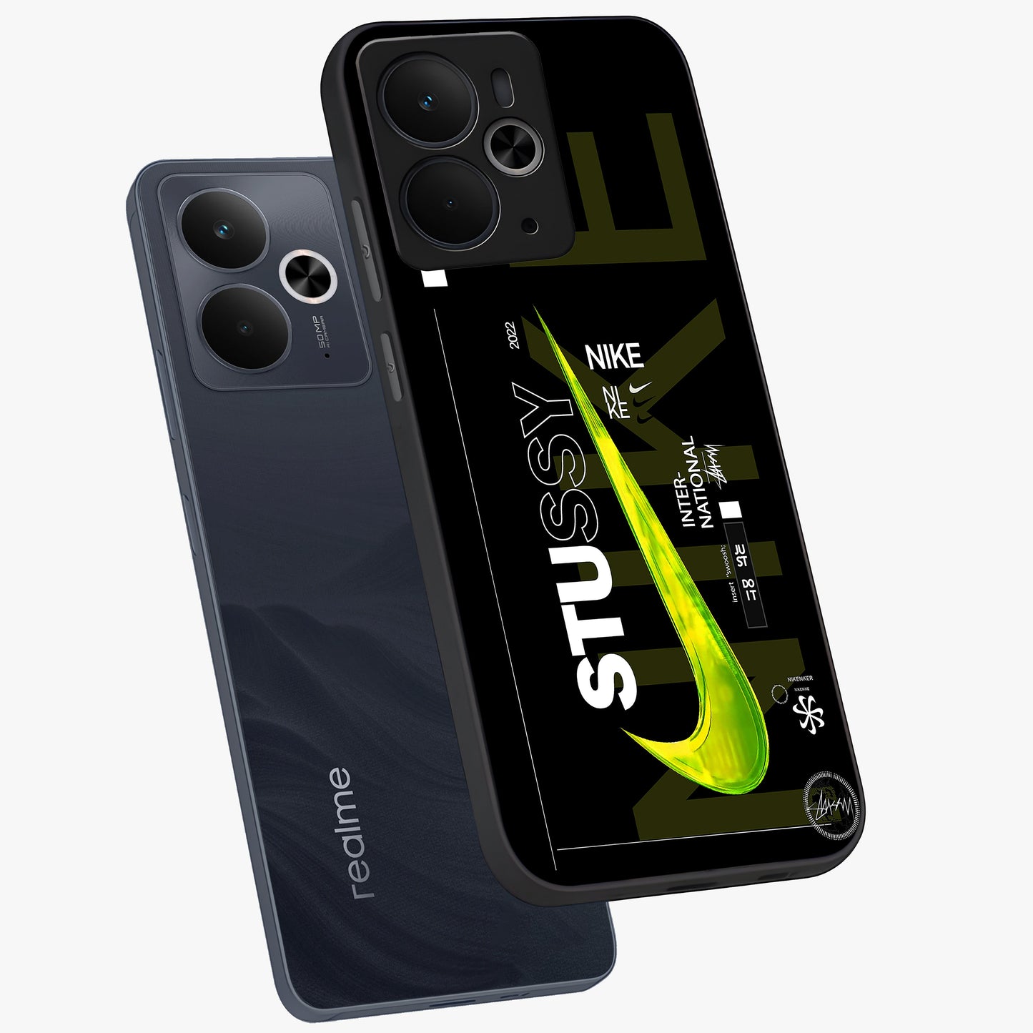 Neon Street Edition Glass Case displayed in angled mockup highlighting vibrant urban design with bold street aesthetic.