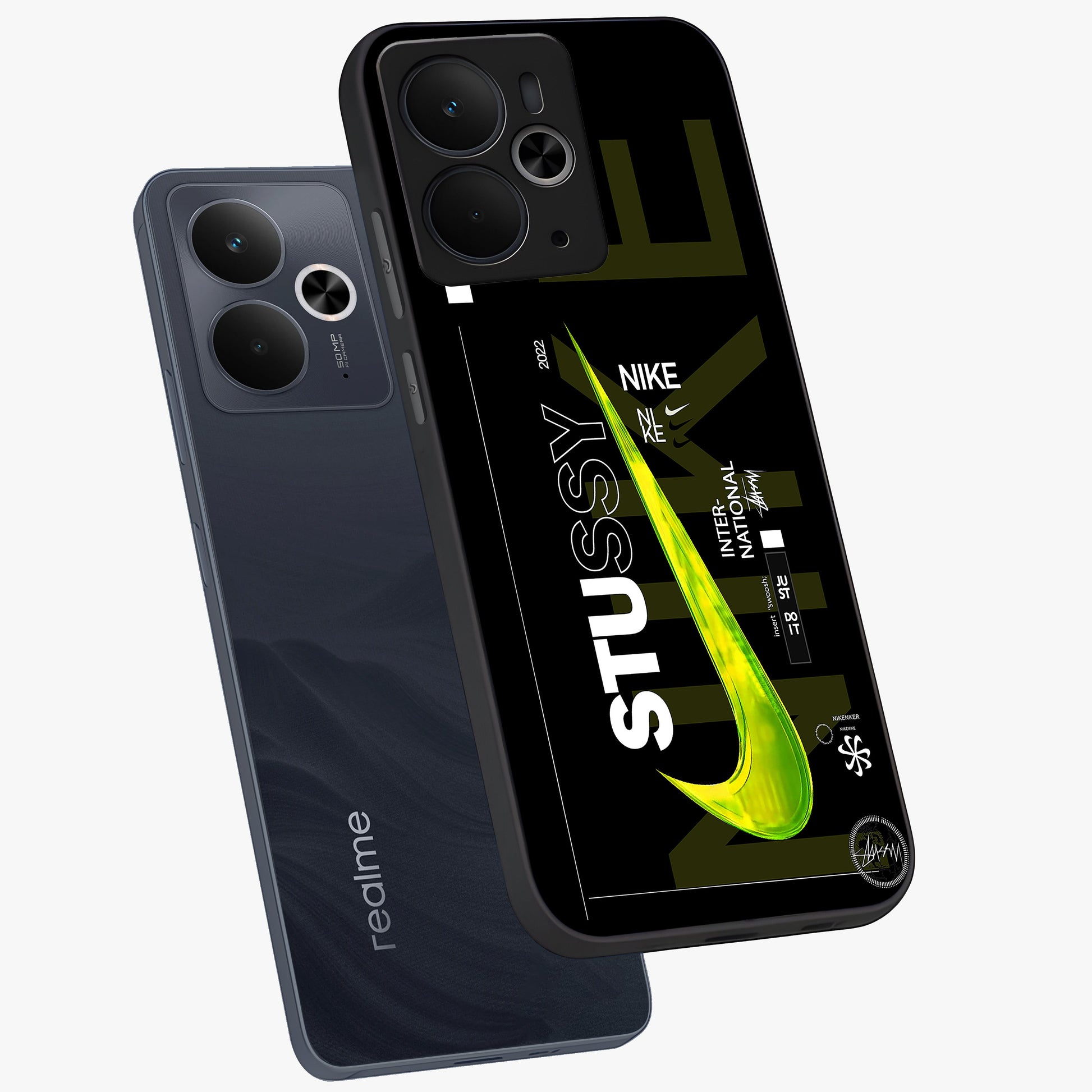Neon Street Edition Glass Case displayed in angled mockup highlighting vibrant urban design with bold street aesthetic.