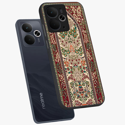 Persian Inspired Glass Case displayed in angled mockup highlighting intricate traditional design with elegant cultural aesthetic.