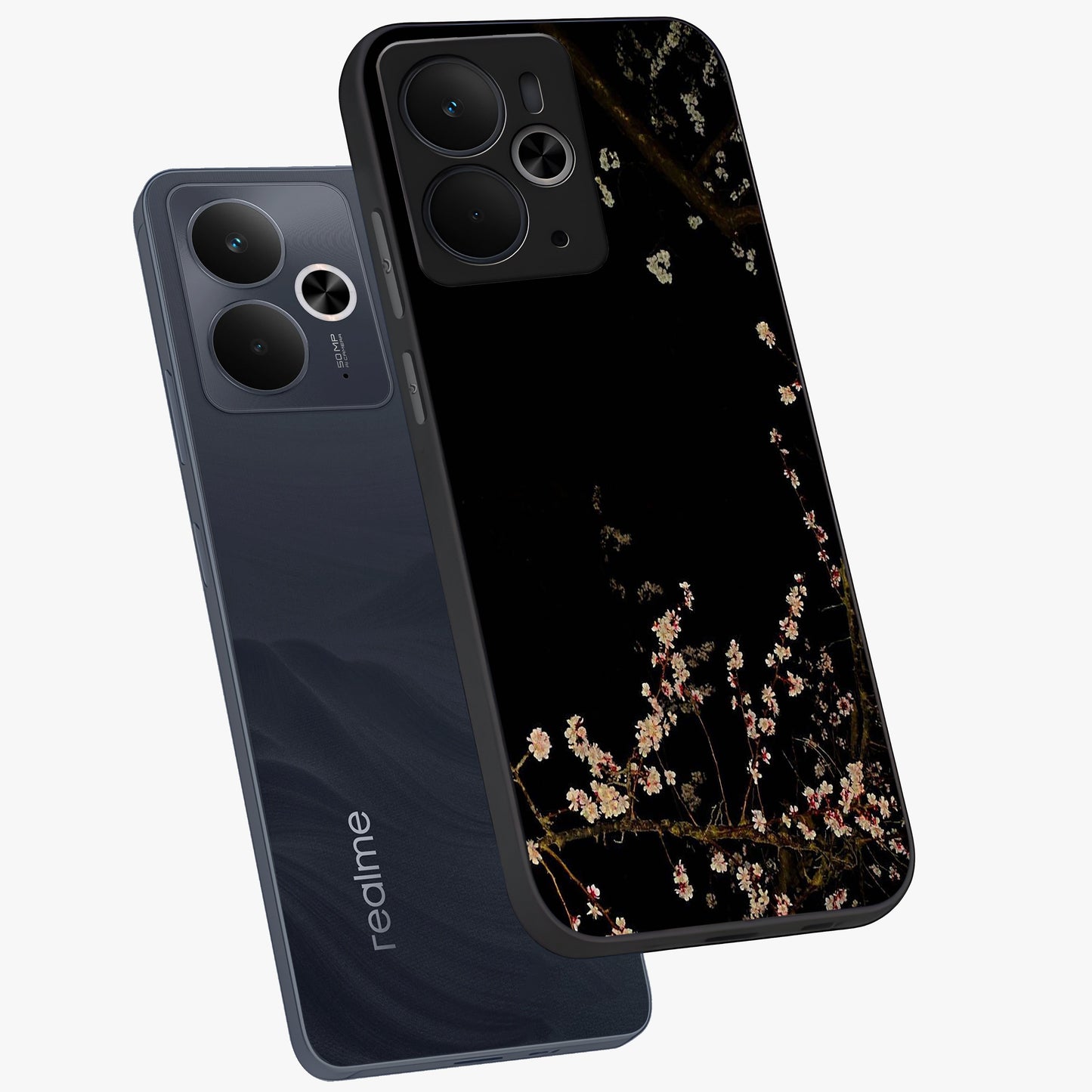 Petal Moon Light With Custom Name Glass Case displayed in angled mockup highlighting delicate petal design with custom name feature.