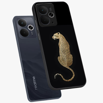 Regal Leopard Glass Case displayed in angled mockup highlighting powerful animal illustration with stylish wild aesthetic.