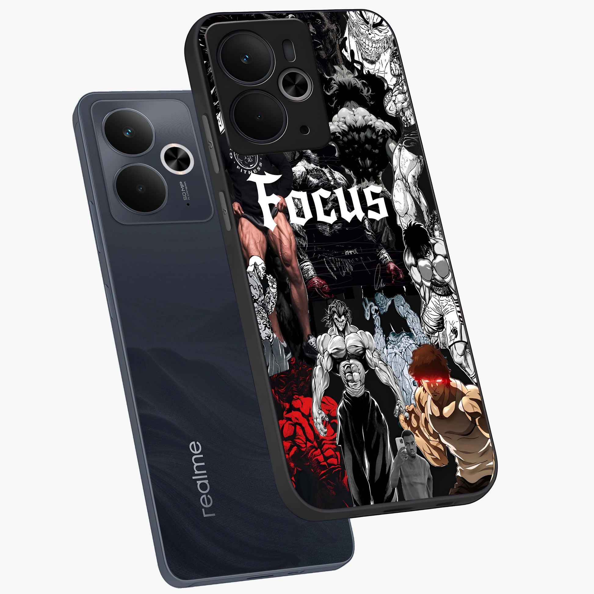 Relentless Power Focus Glass Case displayed in angled mockup highlighting bold statement design with modern aesthetic style.