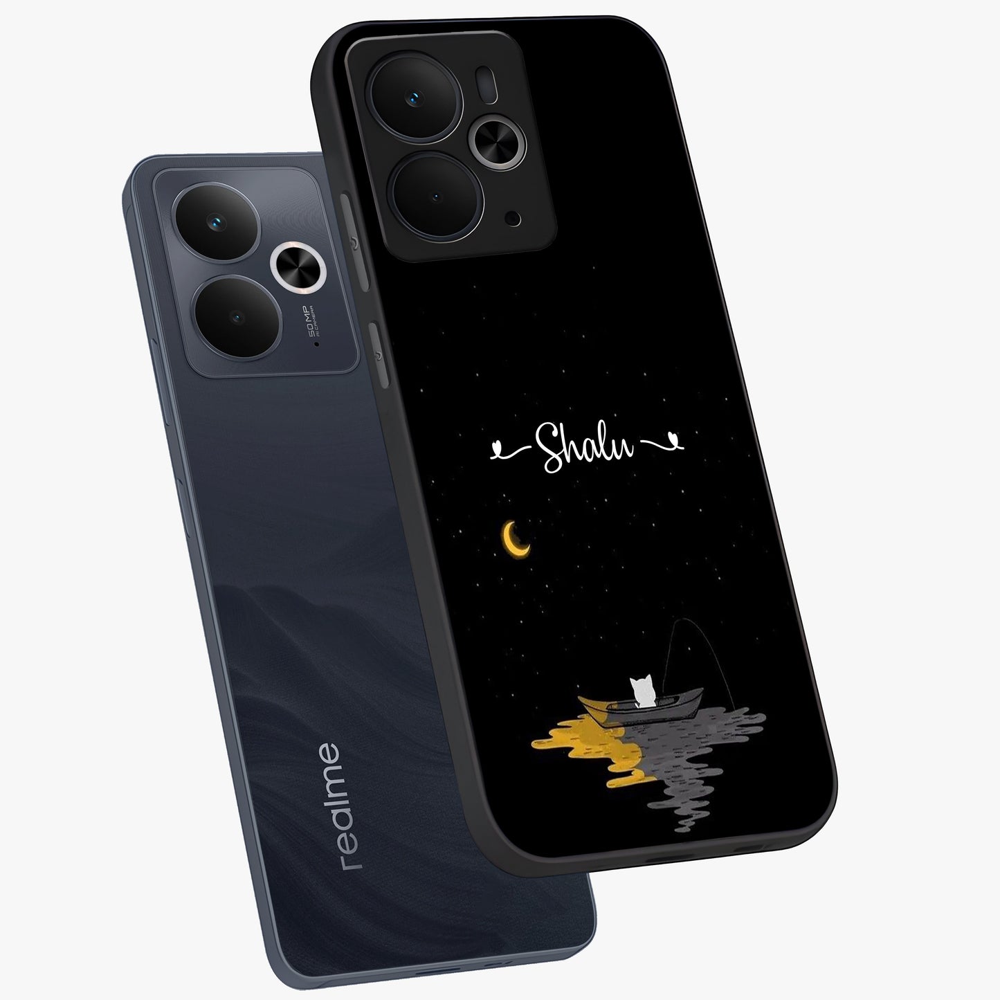 Silent Night Row Glass Case displayed in angled mockup highlighting peaceful evening design with dreamy night aesthetic.