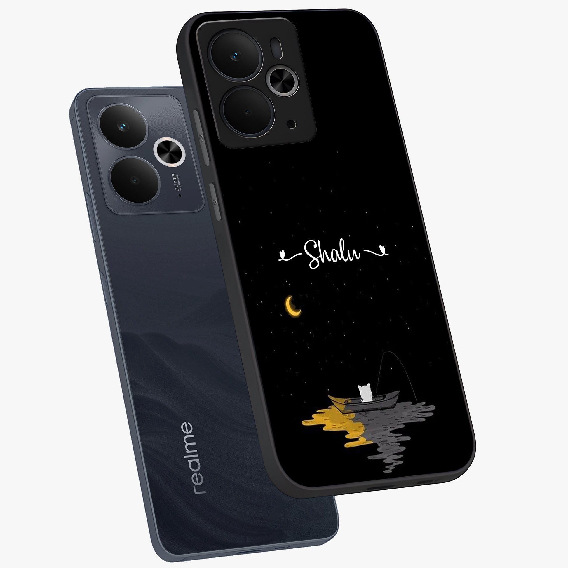 Silent Night Row Glass Case displayed in angled mockup highlighting peaceful evening design with dreamy night aesthetic.