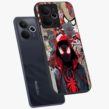 Spider Collage Street Glass Case displayed in angled mockup highlighting dynamic street style collage design with comic aesthetic.