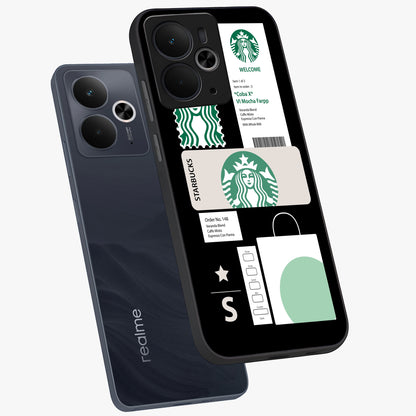 Starbucks Mocha Glass Case displayed in angled mockup highlighting stylish mocha themed design with cozy café aesthetic.