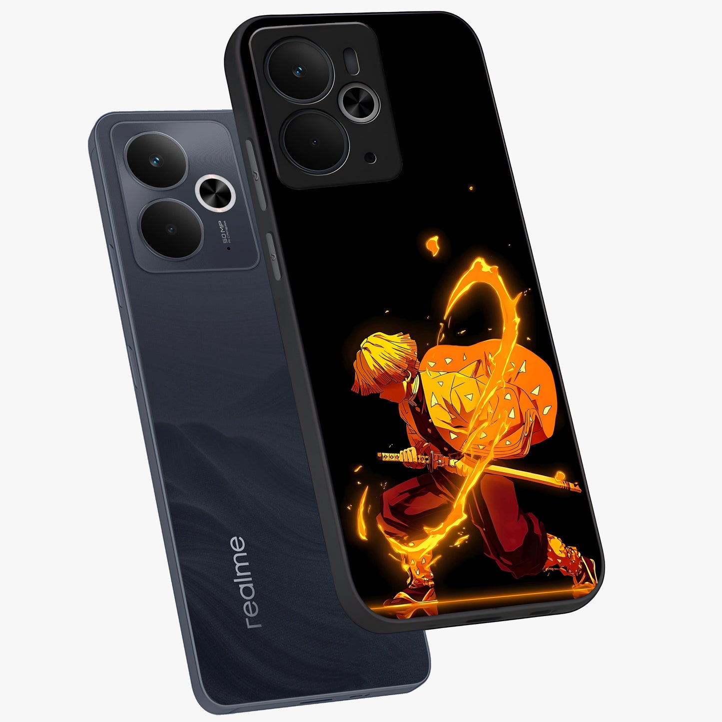 Thunder Flame Execution Glass Case displayed in angled mockup highlighting dramatic fire themed design with intense fantasy aesthetic.