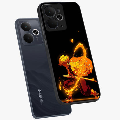 Thunder Flame Execution Glass Case displayed in angled mockup highlighting dramatic fire themed design with intense fantasy aesthetic.