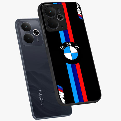 Turbo BMW Beast Glass Case displayed in angled mockup highlighting sleek racing car design with bold automotive aesthetic.