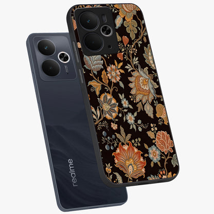 Vintage Floral Dream Glass Case displayed in angled mockup highlighting elegant vintage flower design with soft aesthetic style.