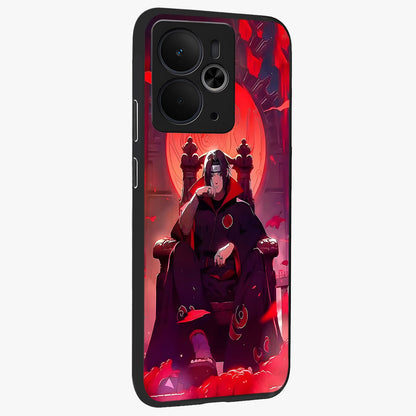 Blood Moon Sovereign Glass Case upright view showcasing powerful moon inspired artwork with cosmic aesthetic style.